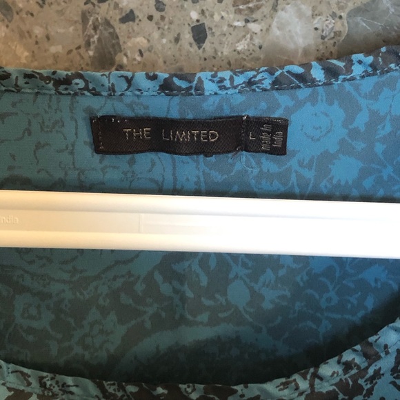 The Limited Teal and Black Silky Top - Picture 4 of 7